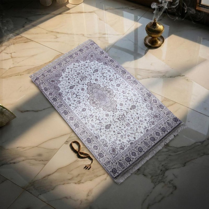 Melen Memory Foam Prayer Mat - Fajr - OffWhite - Beige - Image 1